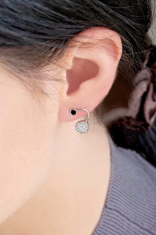 Curved Circle Earrings