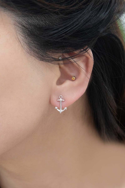 Anchor Earrings (18K Rose & 24K Gold)