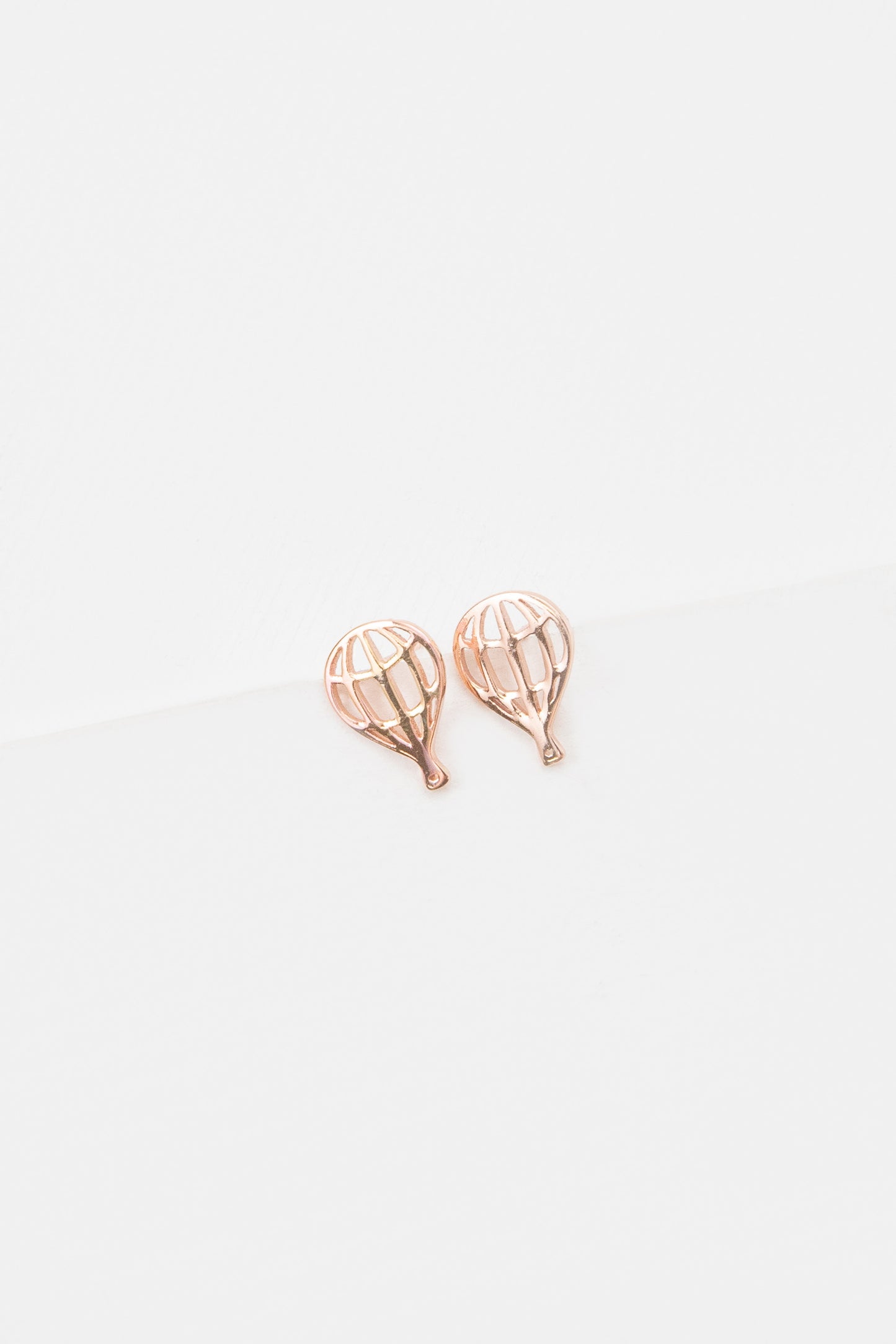 Hot Air Balloon Earrings (18K Rose & 24K Gold)