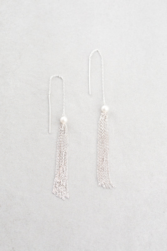 Petite Fringe Threader Earrings (sterl.)