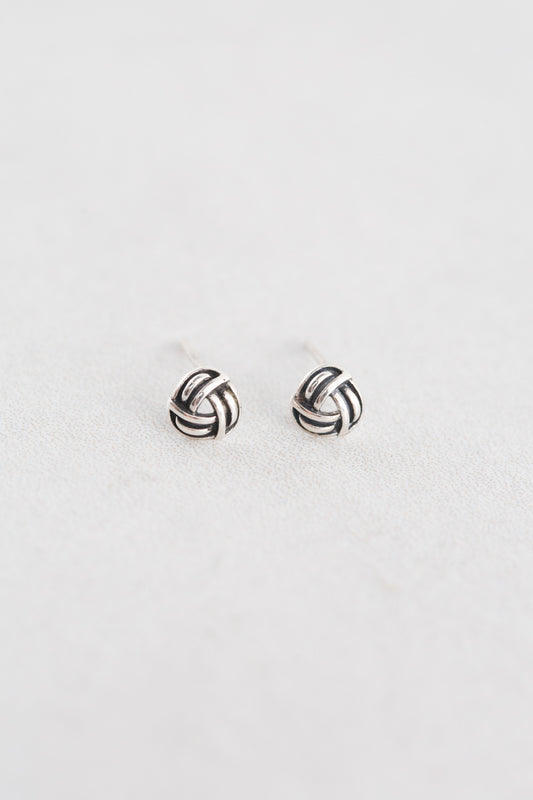 Patina Braid Stud Earrings (sterl.)
