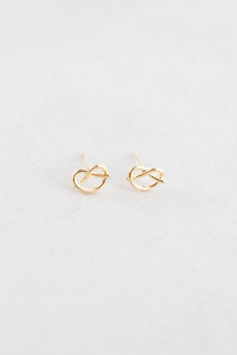 Twist And Turn Stud Earrings (14K)