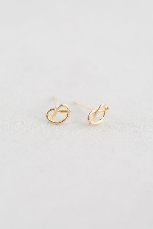 Twist And Turn Stud Earrings (14K)
