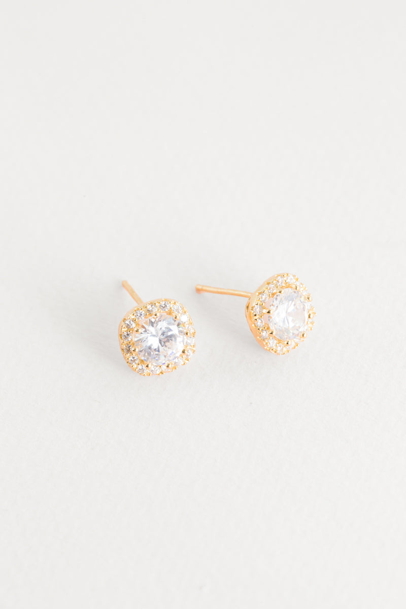 Halo Ray Stud Earrings | Gold (sterl.)