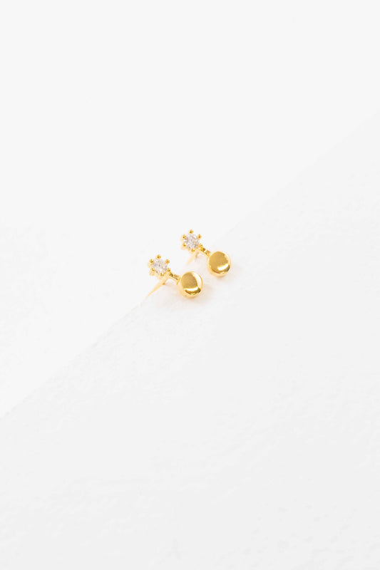 Tiny Duo Dot Earrings | Gold (14K)
