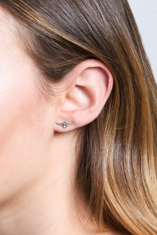 Aztec Spirit Bird Earrings (14K)