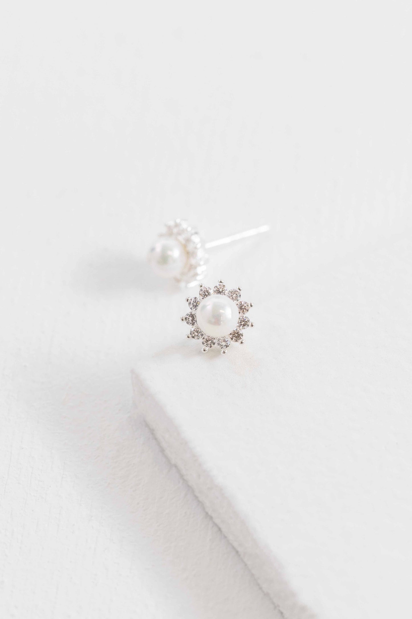 Pearly White Stud Earrings