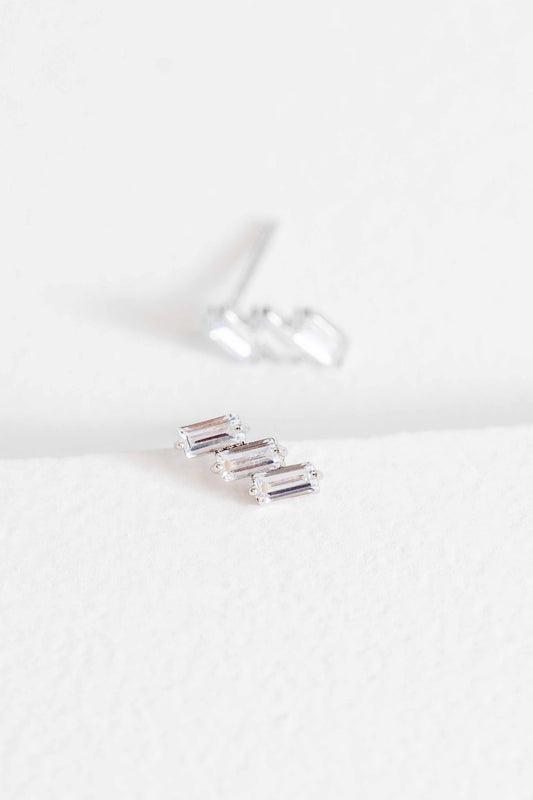 Stepping Stone Earrings | Silver (sterl.)