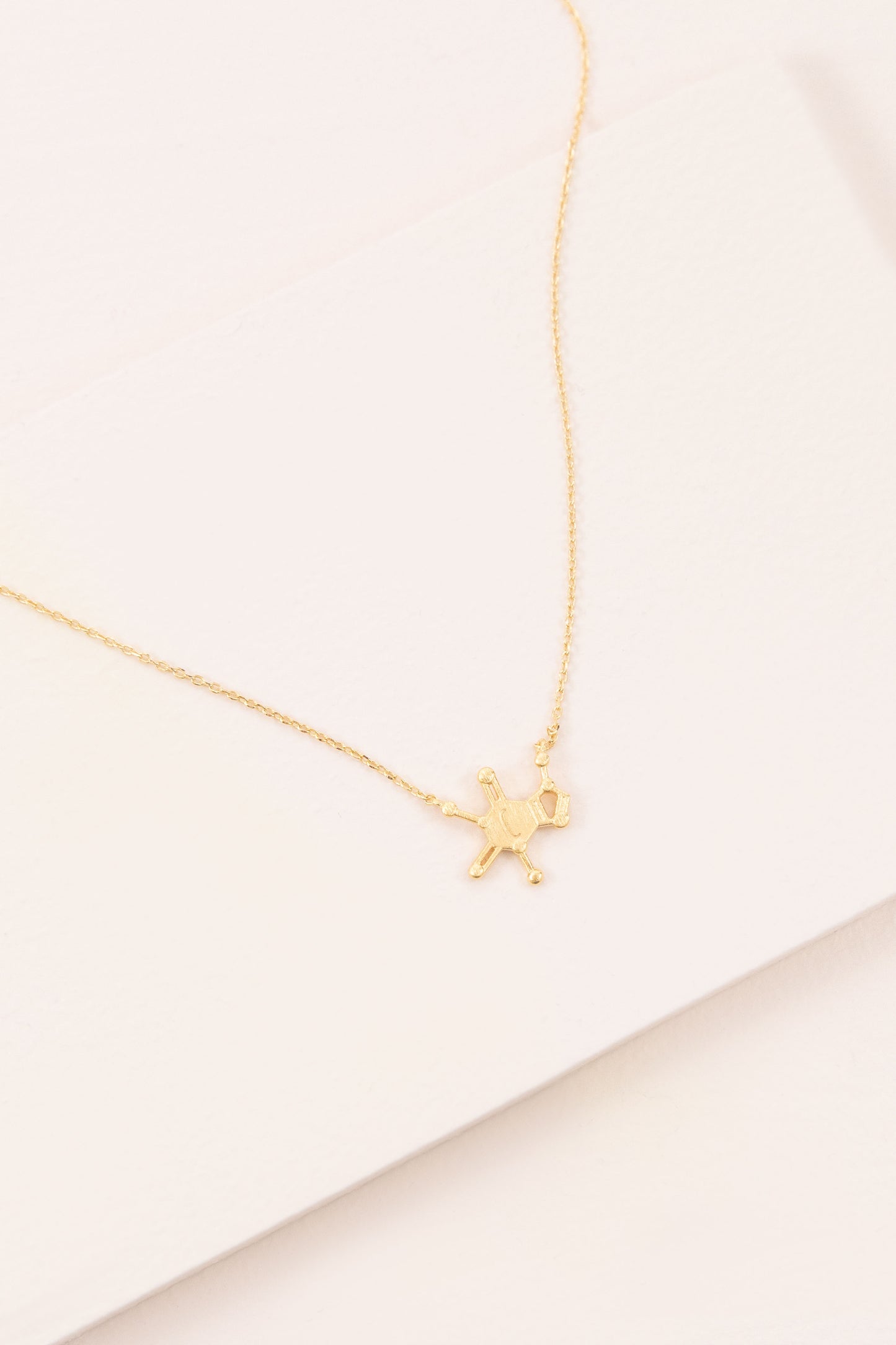 Caffeine Molecule Necklace