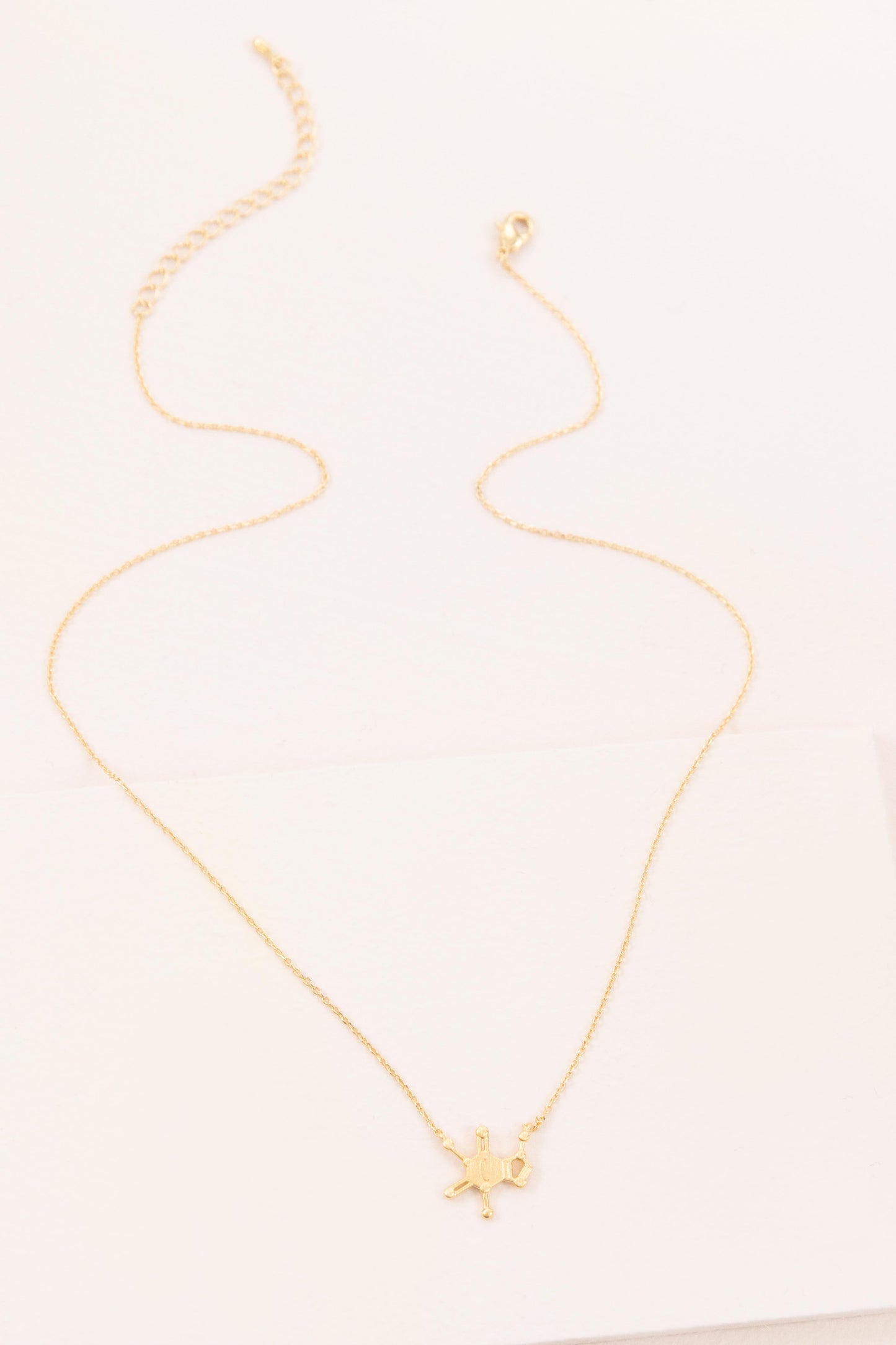Caffeine Molecule Necklace