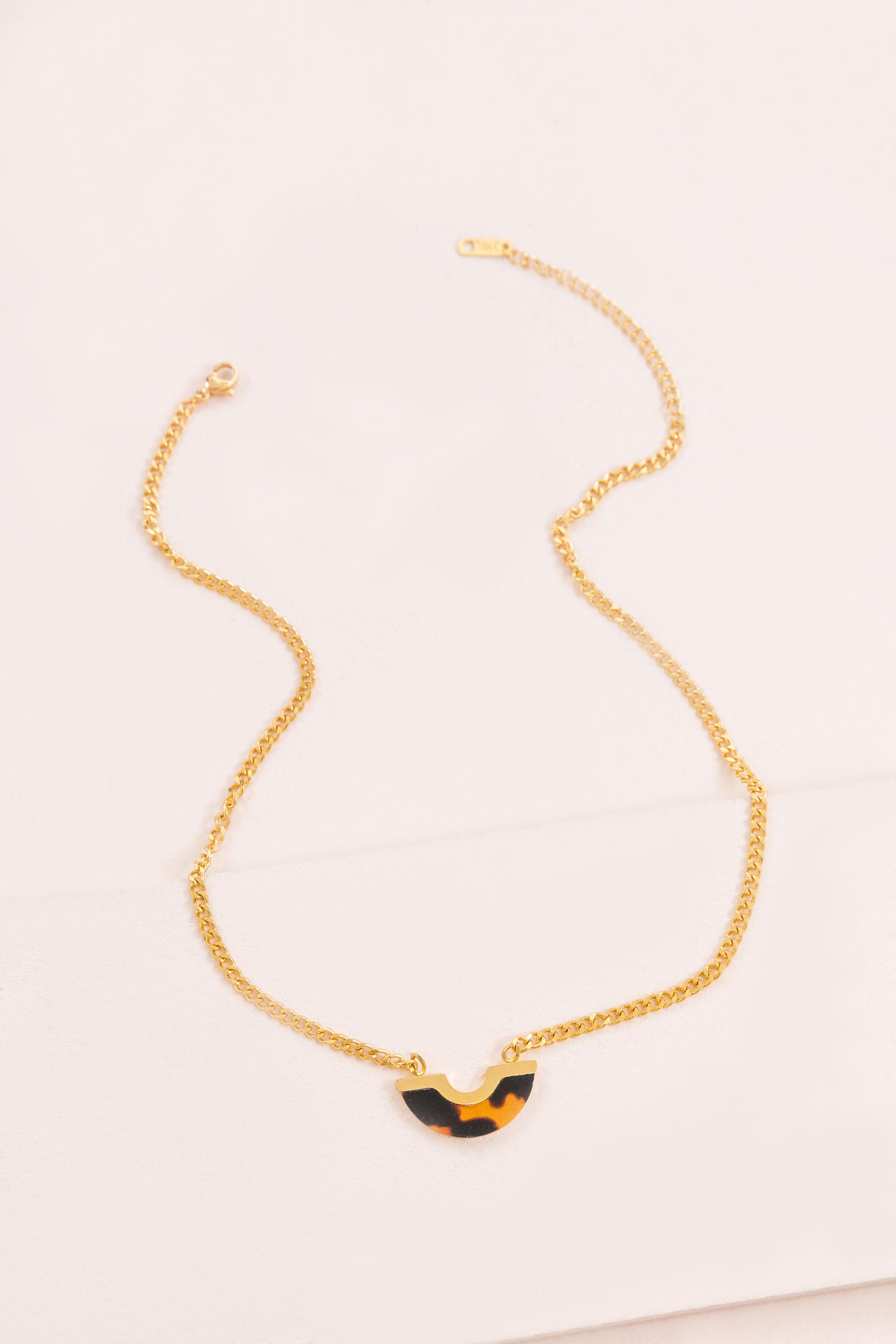 Tortoise Arc Necklace (14K)