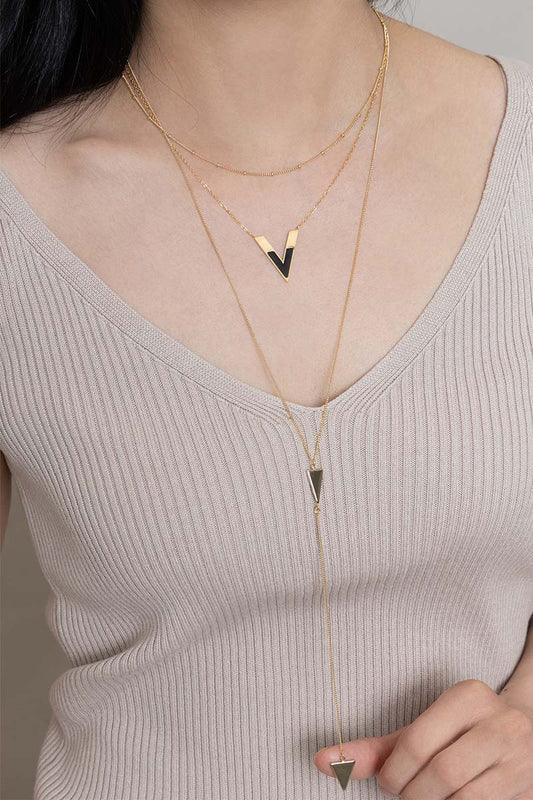 V Point Necklace (14K)