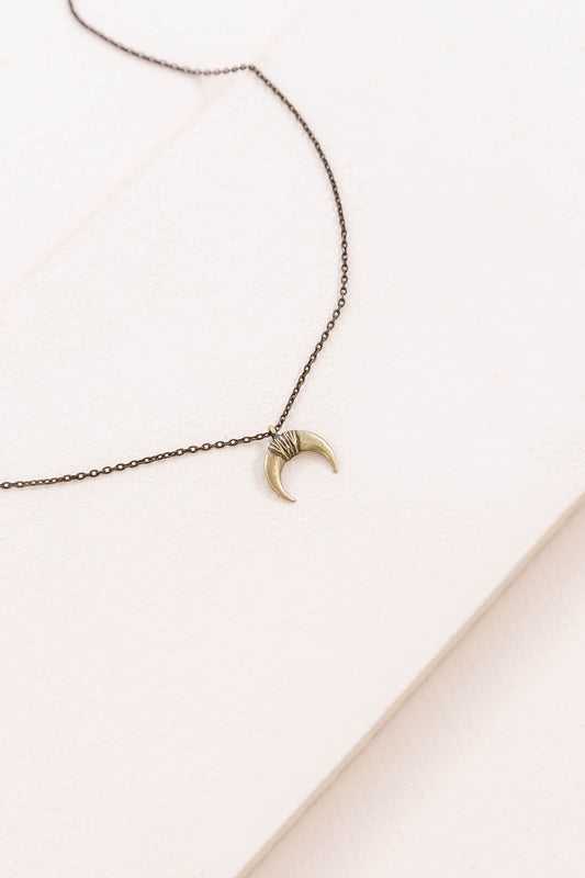 Boho Double Horn Necklace