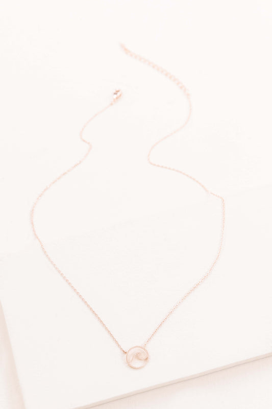 Wave Rider Necklace | Rose Gold