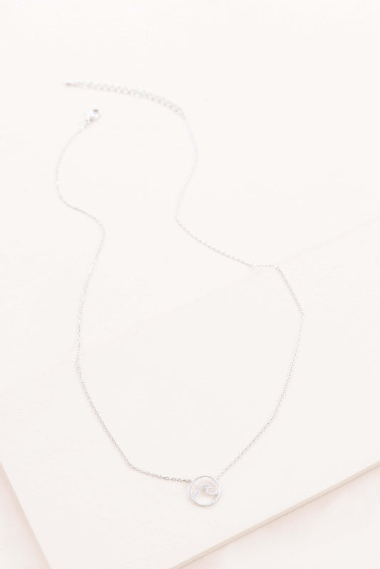 Wave Rider Necklace | Silver