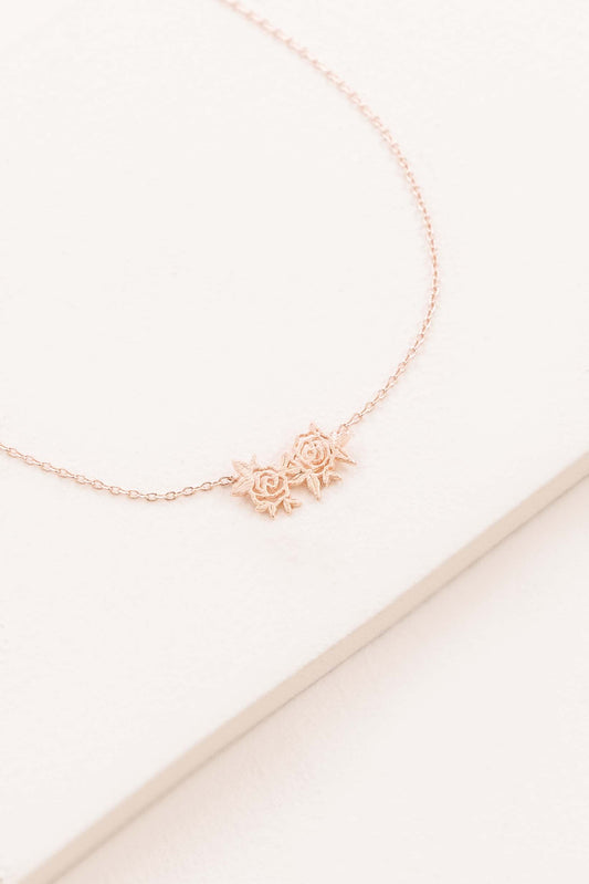Rose Charm Necklace | Rose Gold