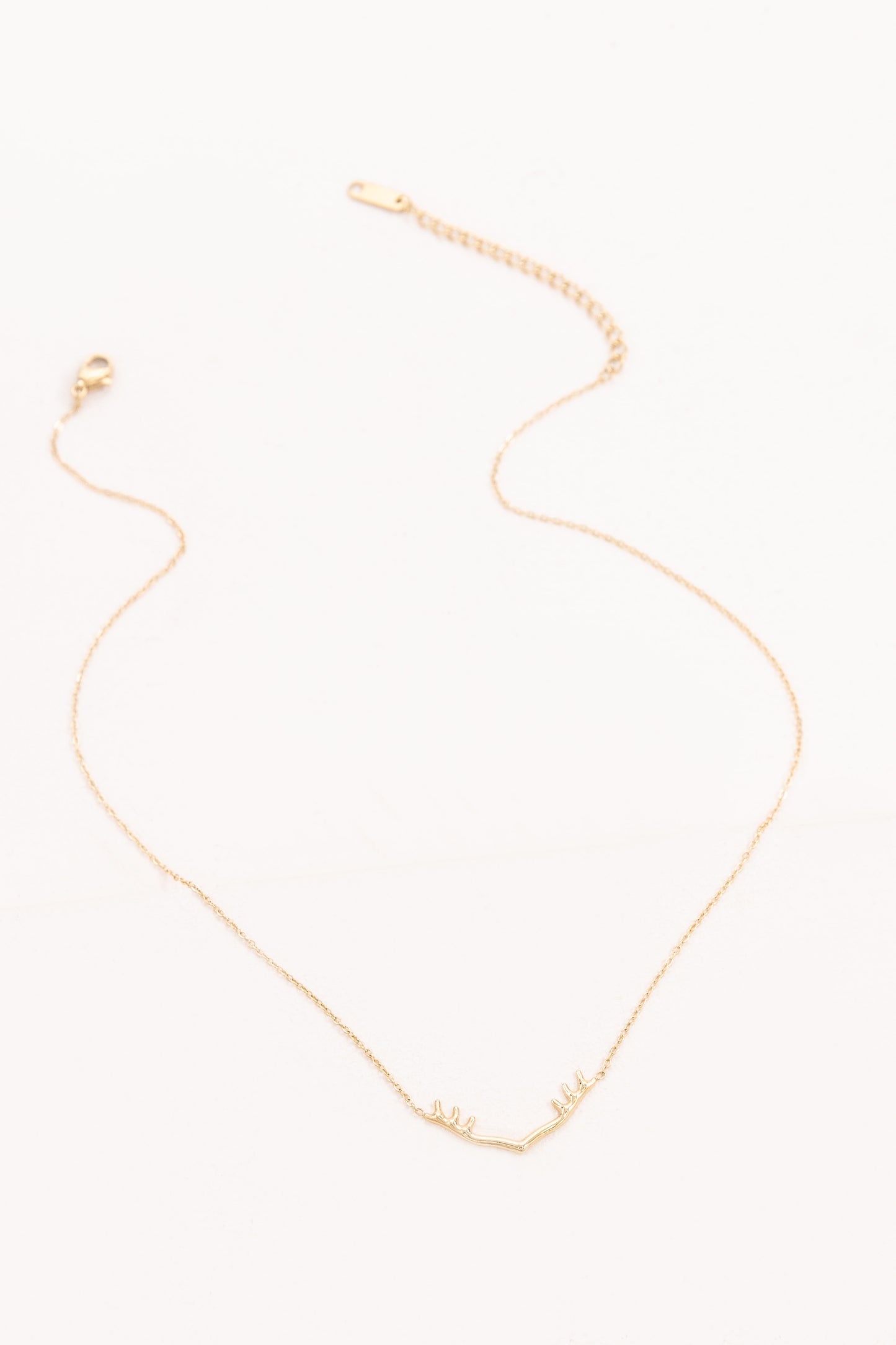 Wide Antler Necklace | Gold (14K)