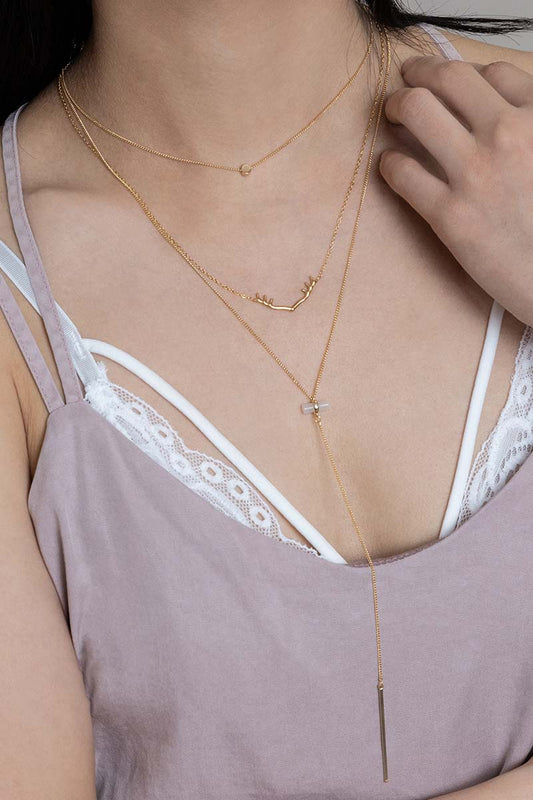 Wide Antler Necklace | Gold (14K)