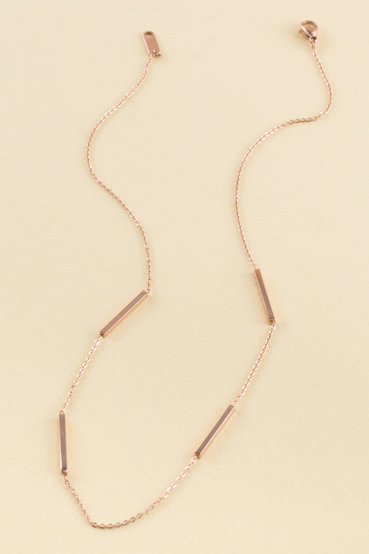 Skip A Beat Necklace | Rose (14K)