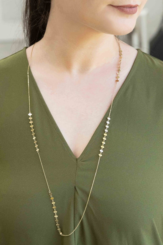 Rail Track Necklace (14K)