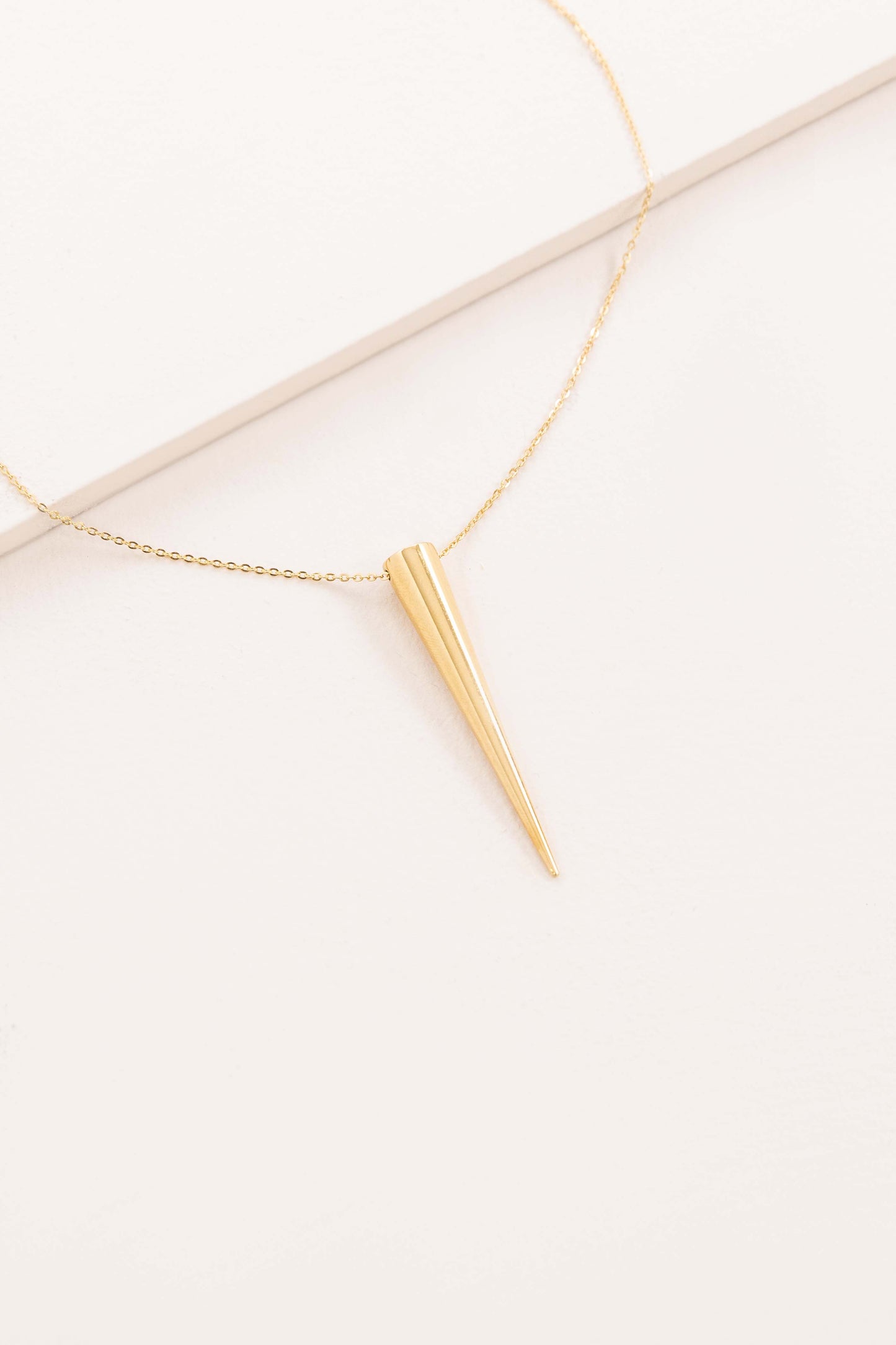 Drop Spike Necklace (14K)