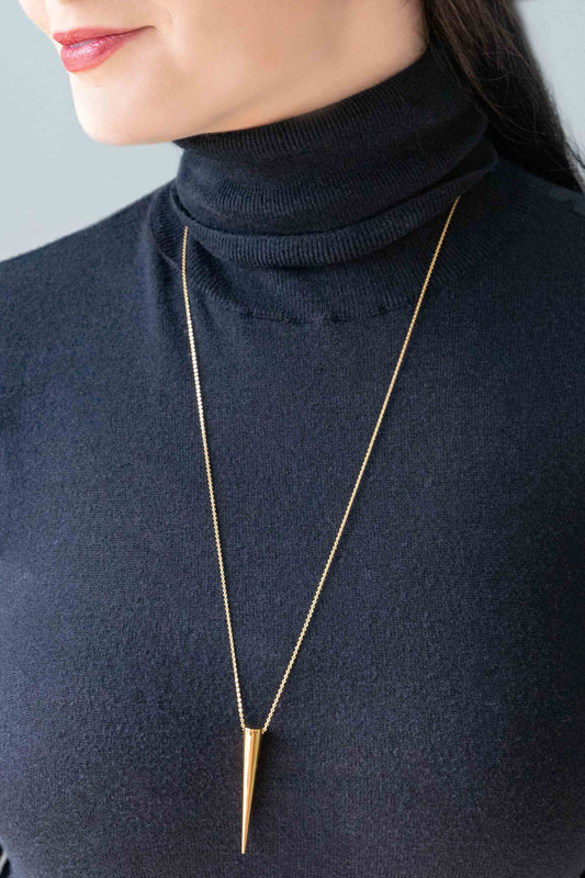 Drop Spike Necklace (14K)