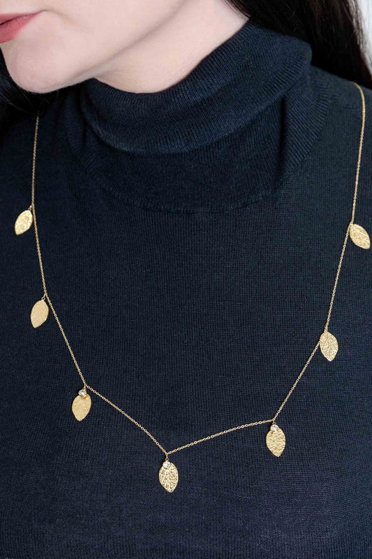 Autumn Leaves Necklace (18K)