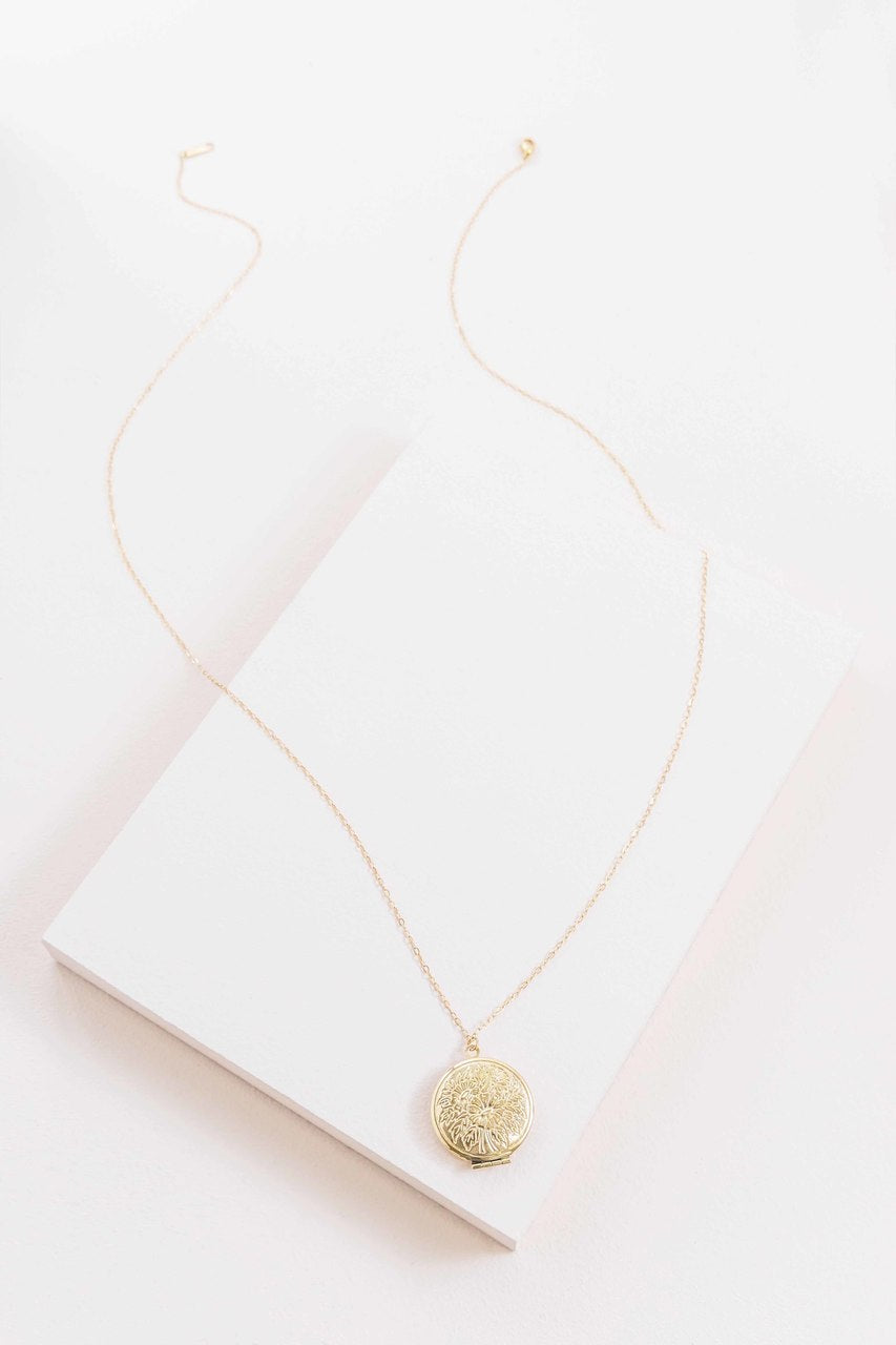 Blossoming Beginnings Locket Necklace (14K)
