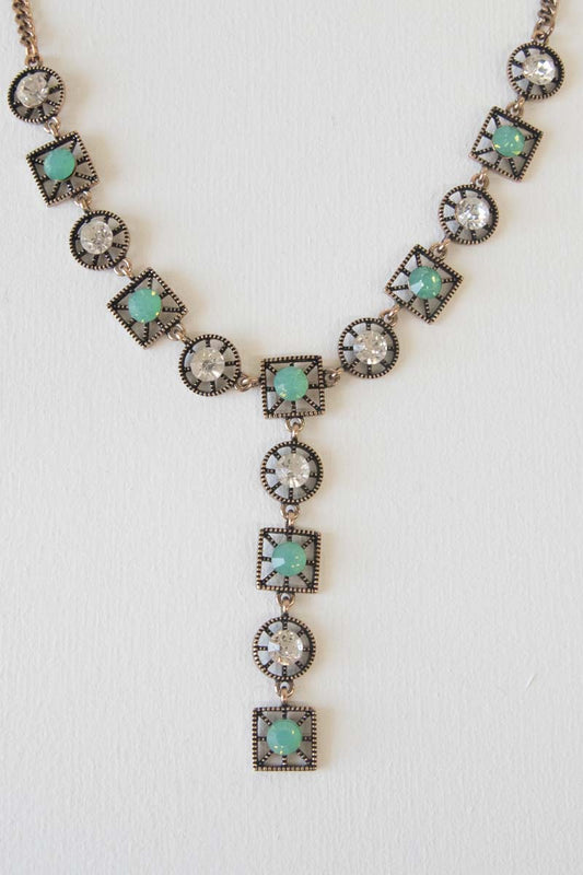 Addison Y-Necklace | Green