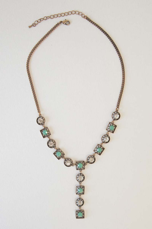 Addison Y-Necklace | Green