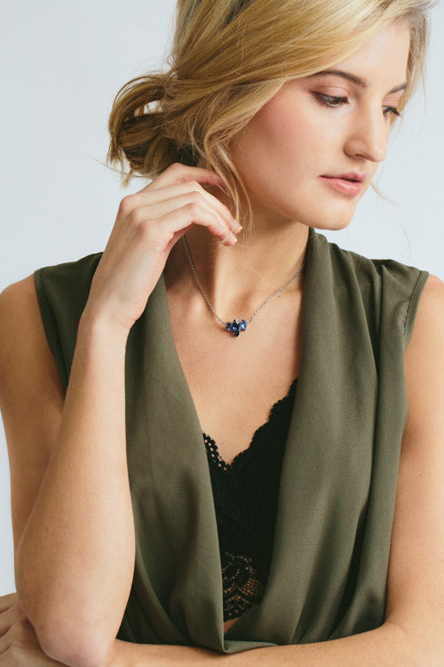 Summit Stone Necklace | Silver