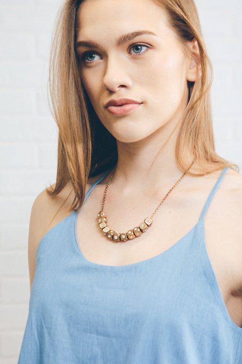 Golden Dice Necklace