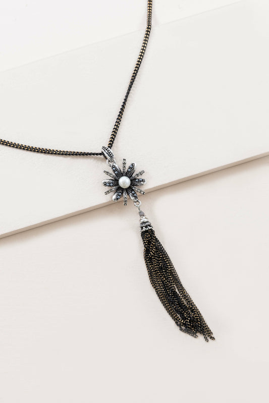 Trieste Tassel Necklace | Dark