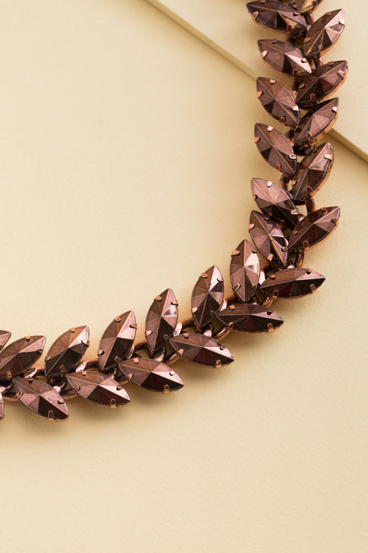 Metallic Laurel Leaf Necklace