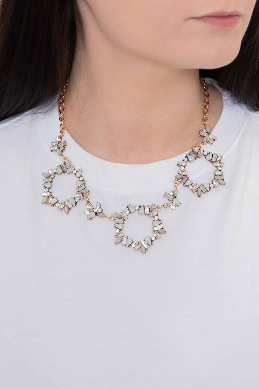 Captivating Circle Stone Necklace | Crystal Clear