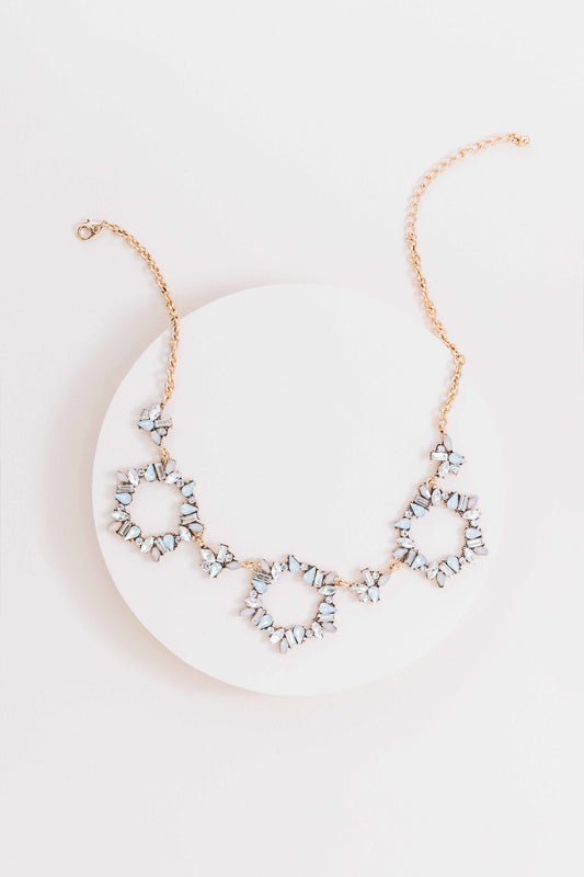 Captivating Circle Stone Necklace | Crystal Clear