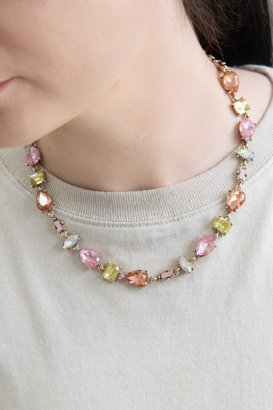 Iridescent Flare Necklace | Pink Lemonade