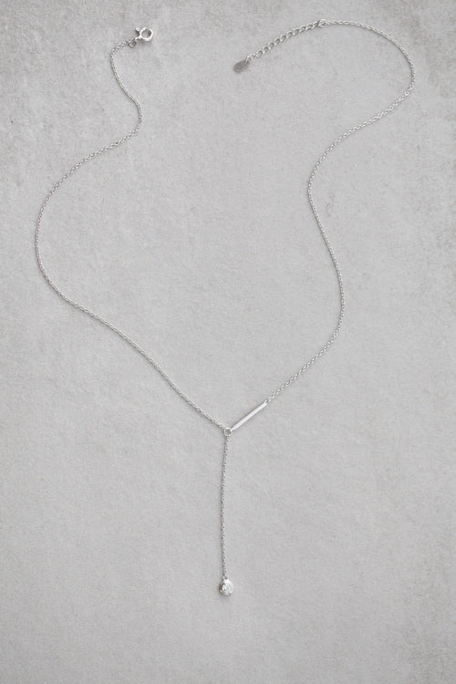 Round Stone Y-Necklace