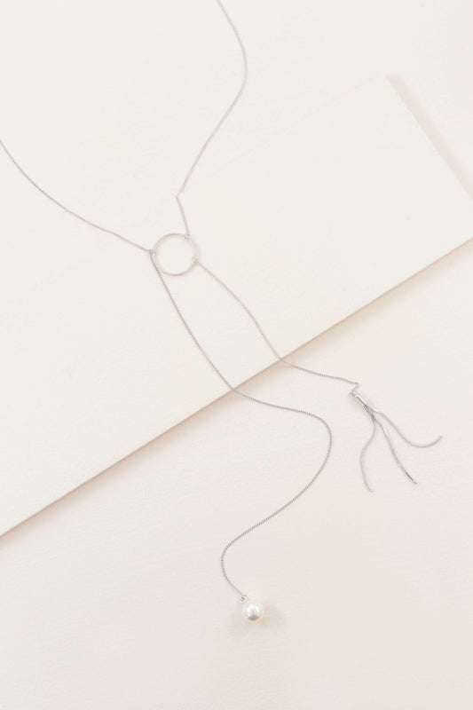 Solia Lariat Necklace | Silver