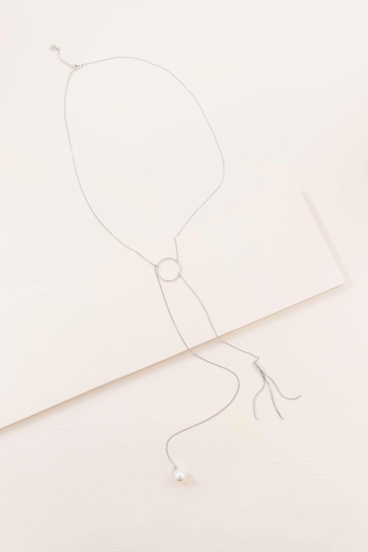 Solia Lariat Necklace | Silver