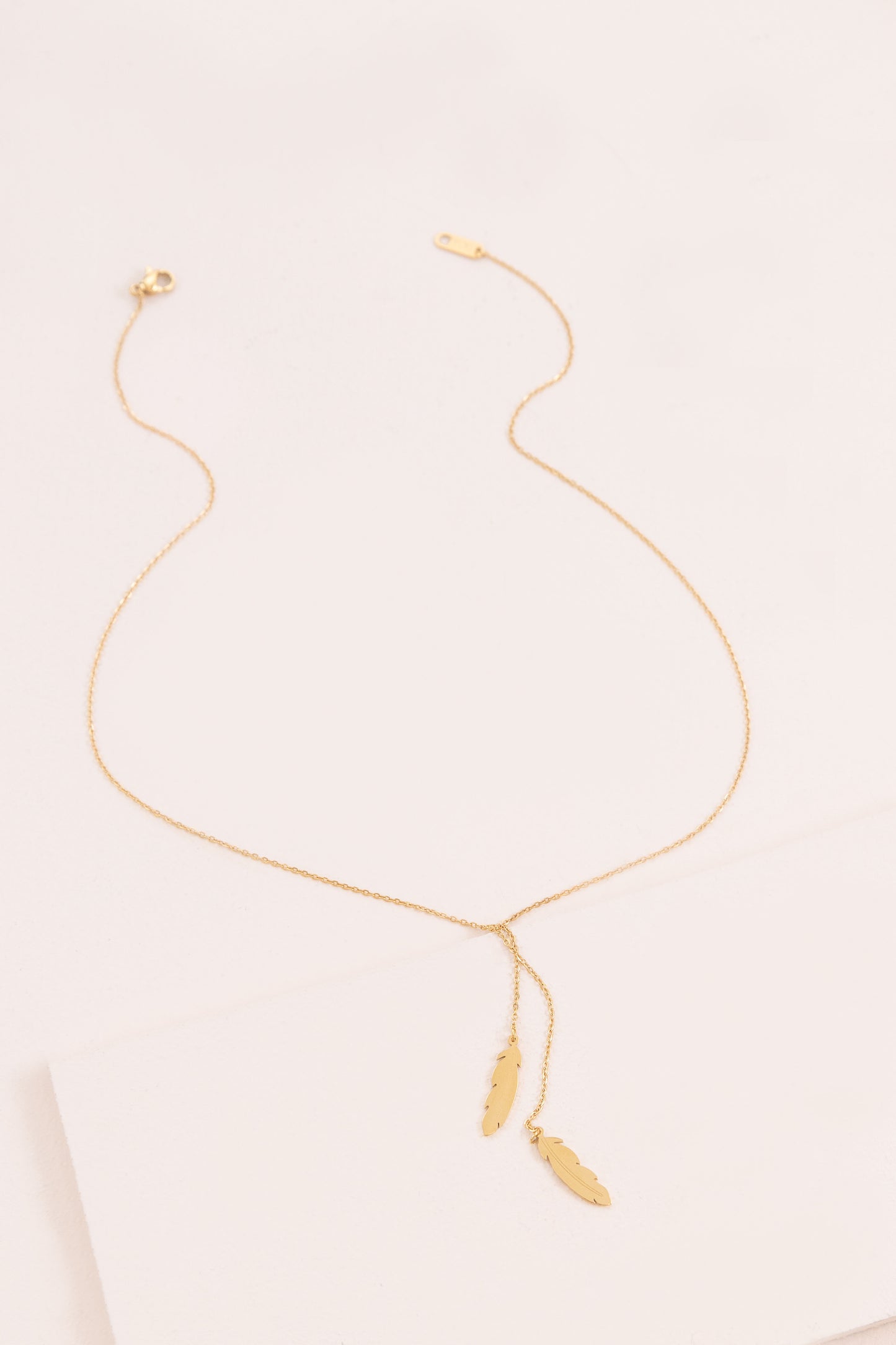 Feather Y-Necklace (14K)