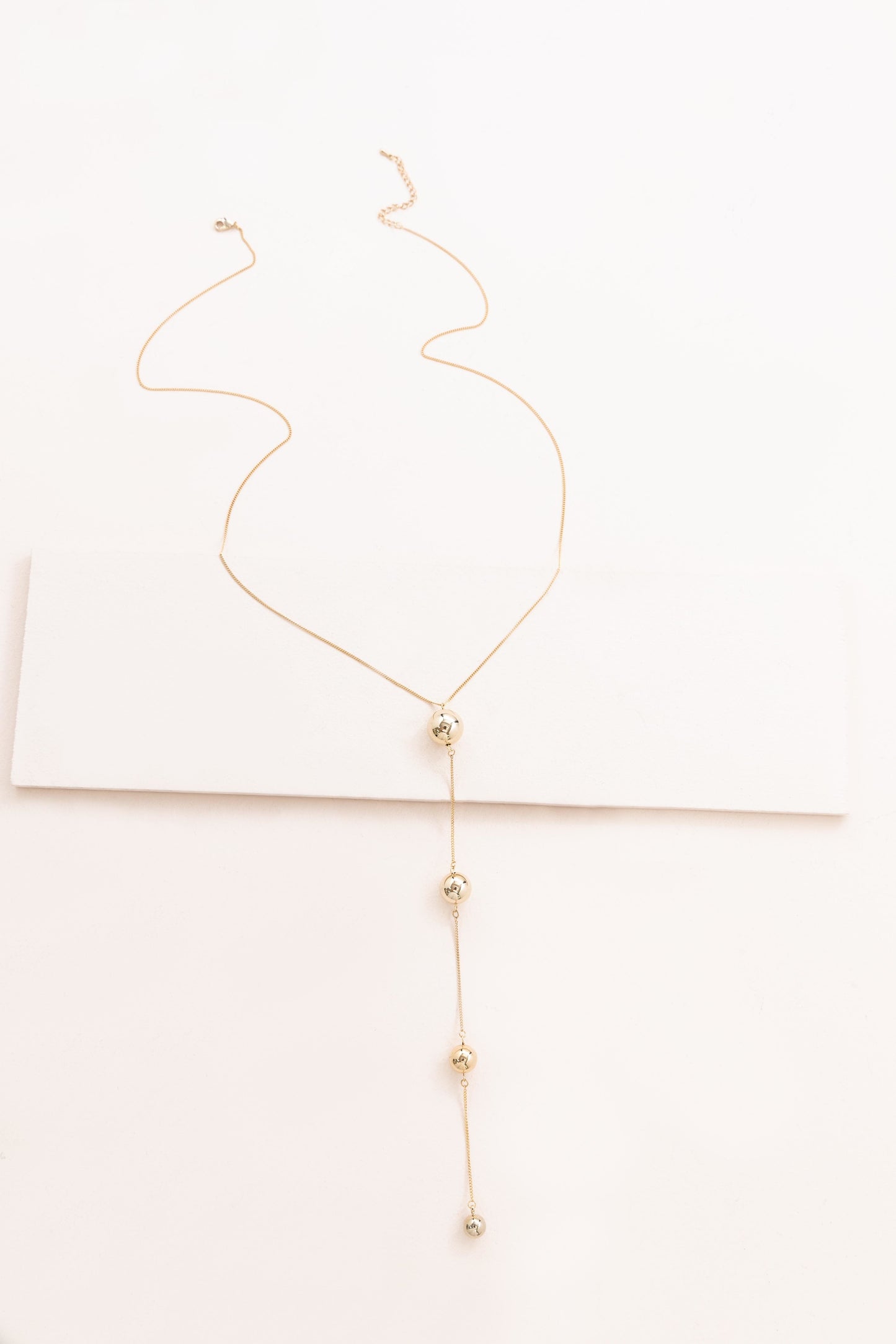Graceling Gold Orb Y-Necklace