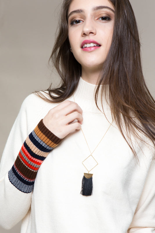 Rift Tassel Necklace | Black