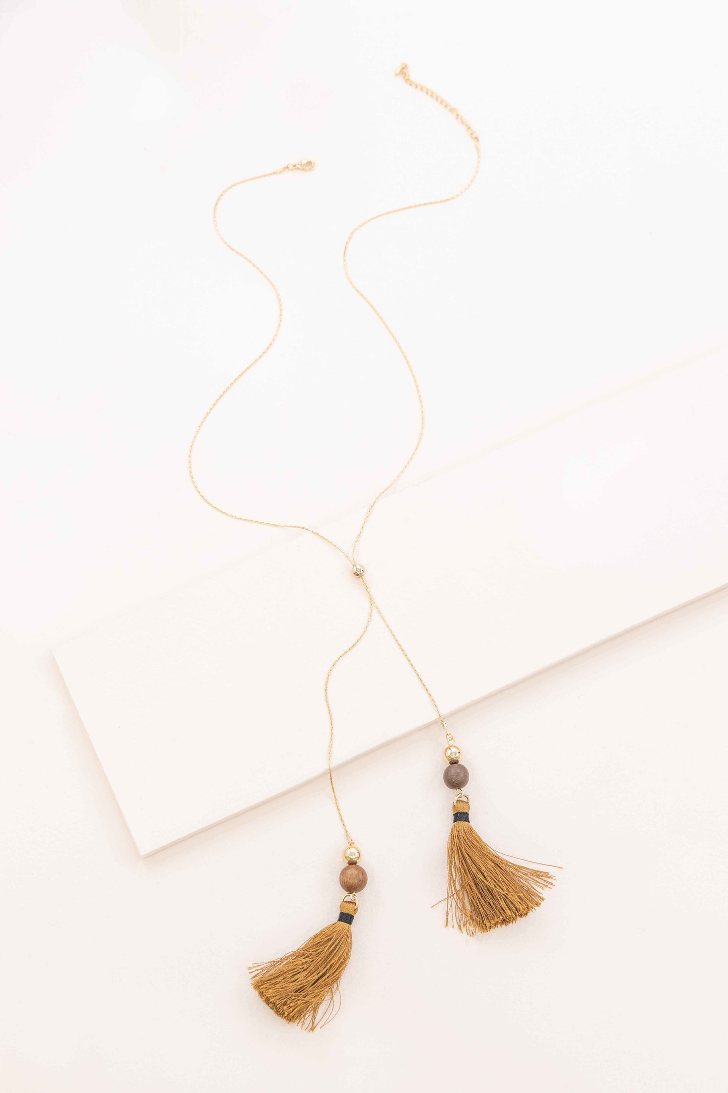 Catalina Bolo Tassel Necklace | Brown