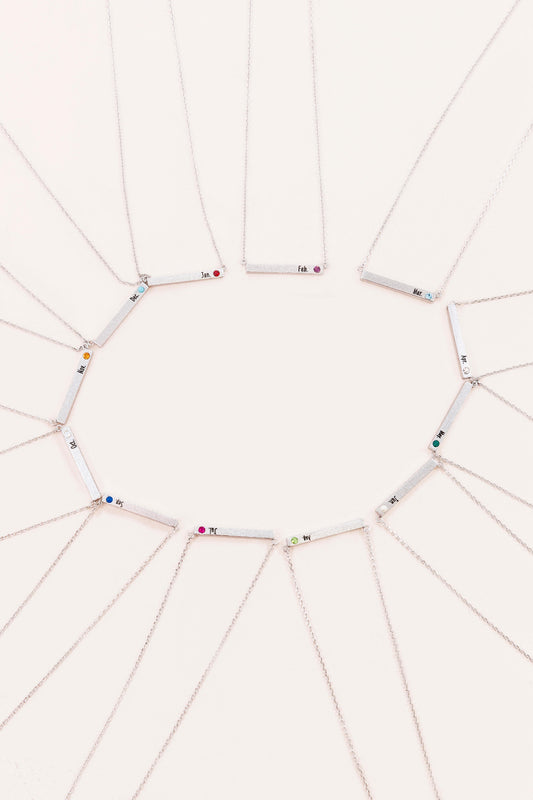Birthstone Bar Necklace