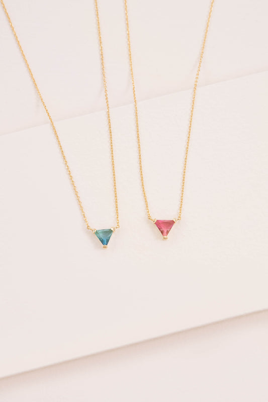 Ombre Stone Triangle Necklace