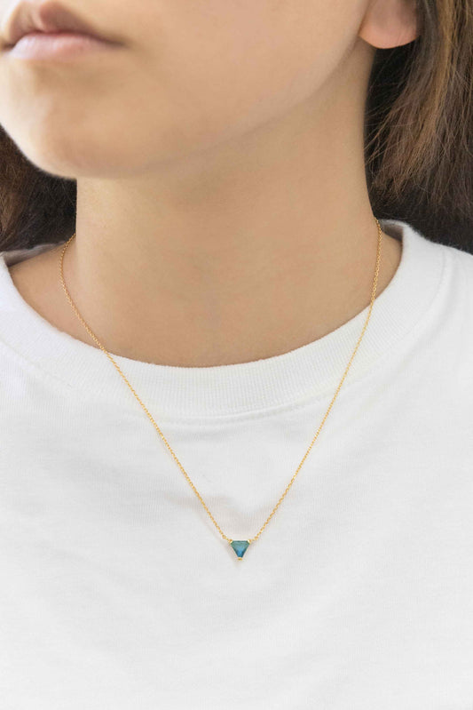 Ombre Stone Triangle Necklace