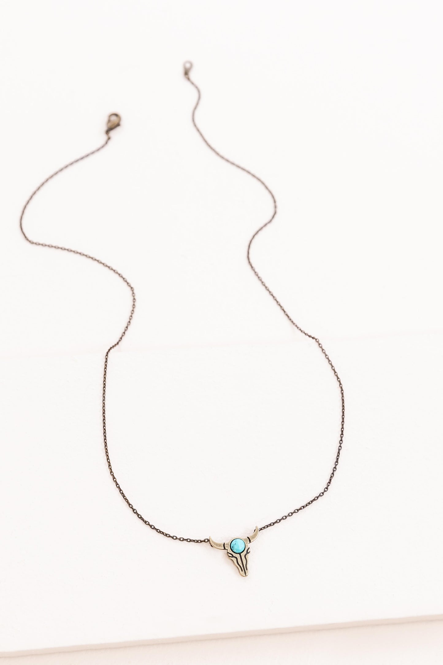 Bull Skull Stone Necklace