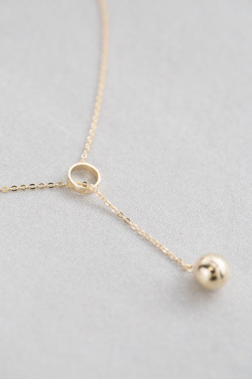 Ring Lariat Necklace