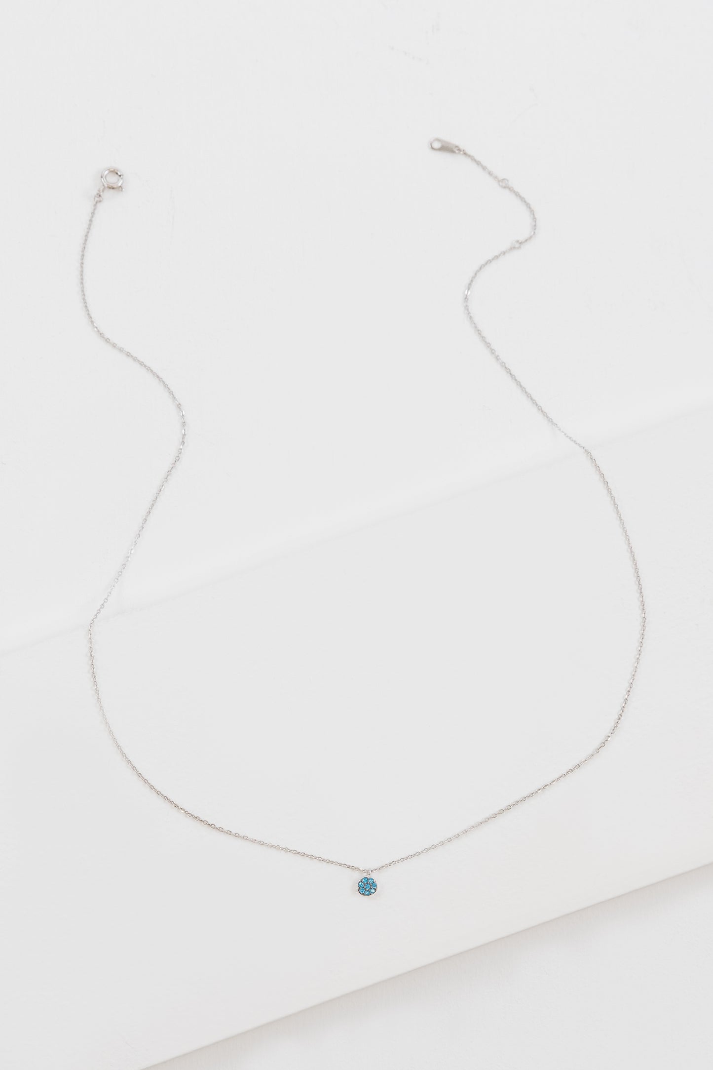 Blue Topaz Necklace (sterl.)